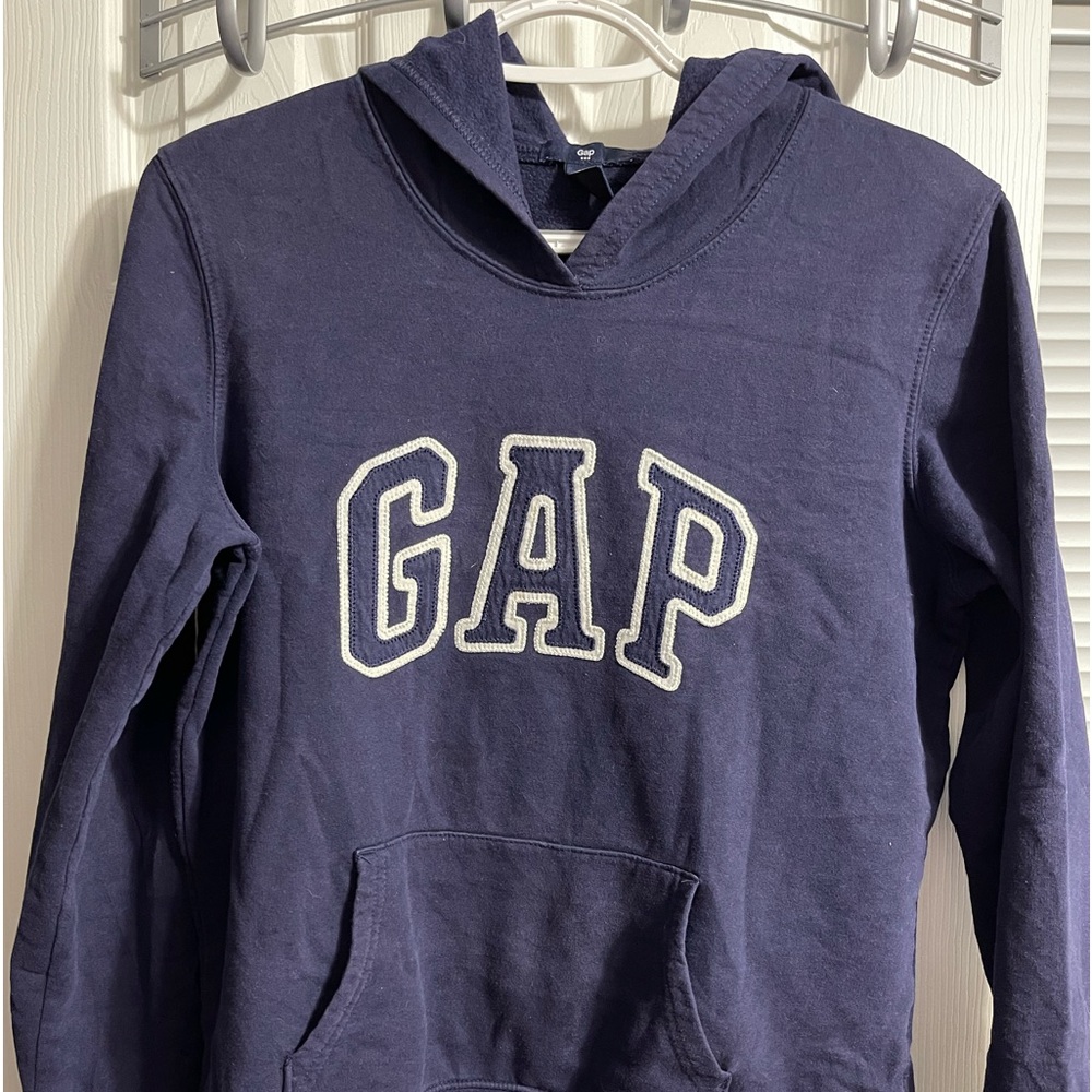 GAP Navy Hoodie with White Logo Stitching